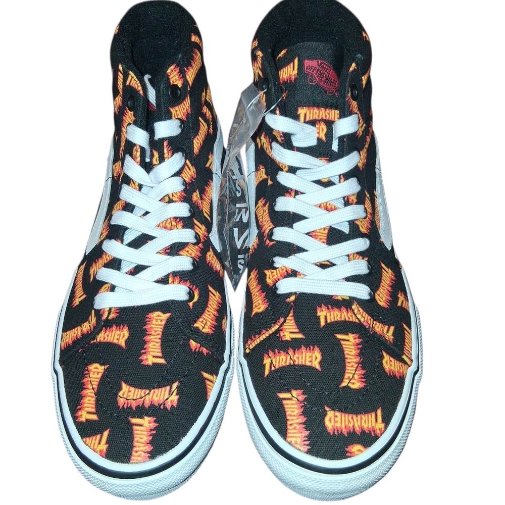 Vans Black and Yellow Graphic High-Tops